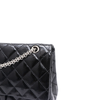 CHANEL Vintage Large Silver Chain Shoulder Bag Black Patent Leather 2.55 157090359 [P]
