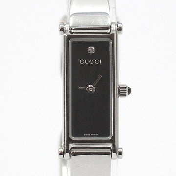 Gucci 1500L 1P Diamond Bangle Quartz Steel Watch 157090212