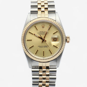 ROLEX Vintage 14K Kombi Champagne Gold Herren Armbanduhr 16013 157090248