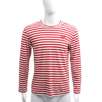 COMME DES GARCONS ハートワッペンストライプ長袖Tシャツkk23730743 157090329