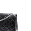 CHANEL Vintage Large Silver Chain Shoulder Bag Black Patent Leather 2.55 157090359 [P]