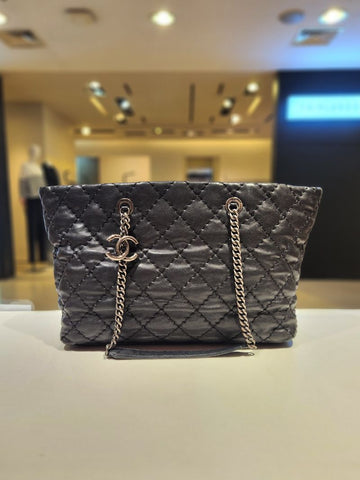 CHANEL Ultimate Stitch Vintage Silver Large Shopper Bag 17th A50854 157090842