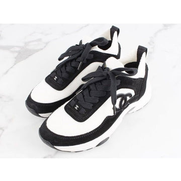 CHANEL ニットスウェードスニーカー 35.5(225) 157090887