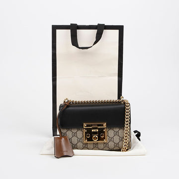 GUCCI Paddle-Lock Schultertasche aus Leder klein 156979453