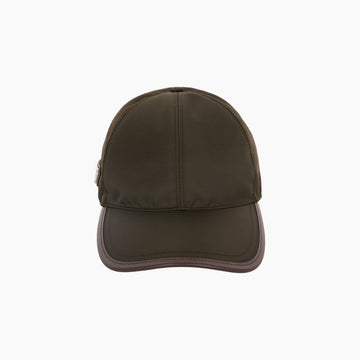 PRADA スピードロックリナイロンセルバグリーンボールキャップ 157091430