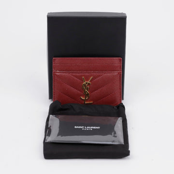 SAINT LAURENT マトラッセ モノグラム レザー カードホルダー ルーズオフイウム 156724696