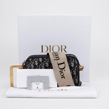 DIOR オブリーク クエイク クラッチ ブルー 156725104