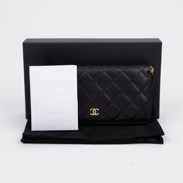 CHANEL キャビア クラシック ジッパー 長財布 156728801