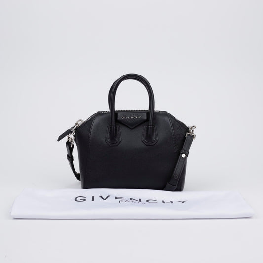 GIVENCHY アンティゴナ ミニ ブラック ショルダーバッグ シルバー 156796986 [P]