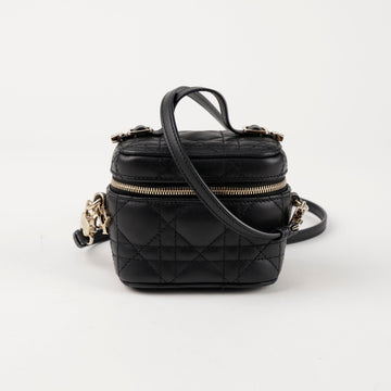 Dior Lady Vanity Micro Cannage Lambskin Crossbody Bag Black 156516253