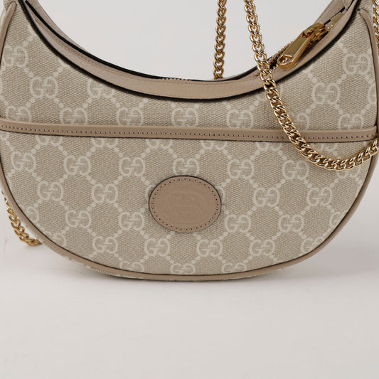 GUCCI Henkeltasche Mini im Halbmond-Beige 156722111 [P]