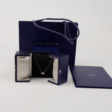CHAUMET 18K Mother-of-Pearl Diamond Pendant Necklace 156724787