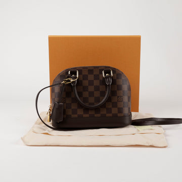 Louis Vuitton Alma BB Damier Ébène Canvas Top Handle Shoulder Bag 156731083
