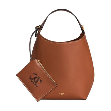 CELINE トリオンフ スモール ソフト ホーボーバッグ タン L10133Q71 04LU 157092548