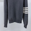 THOM BROWNE Schrägband Milano Stitch Strickpullover Grau 157092585 [P]