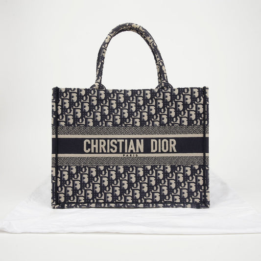 DIOR オブリーク ミディアム ブック トートバッグ ブルー 156730775 [P]
