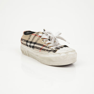BURBERRY ヴィンテージチェックコットンスニーカーアーカイブベージュ 156979485