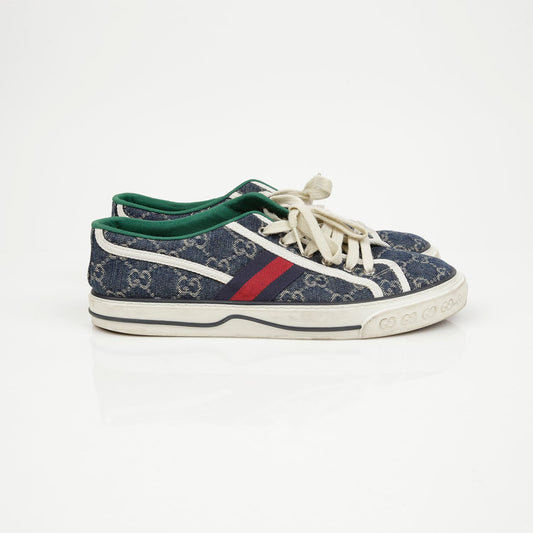 Gucci Tennis 1977 GG Navy Sneakers 157026130 [P]