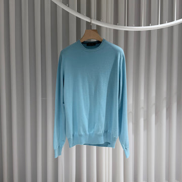 LORO PIANA Kaschmirpullover Neonblau 50 157092690