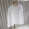 CELINE ポケットロゴロングスリーブTシャツホワイト 157092822 [P]
