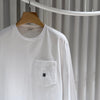 CELINE ポケットロゴロングスリーブTシャツホワイト 157092822 [P]