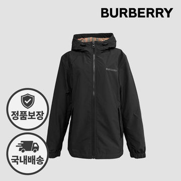 BURBERRY Hooded Windbreaker Jacket Nylon Schwarz 157092837