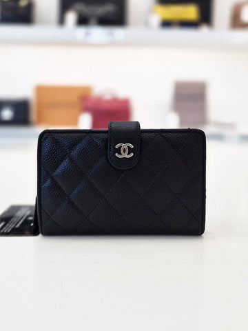 CHANEL Caviar Quilted Gold Logo Wallet 22 Series A48667 157095509