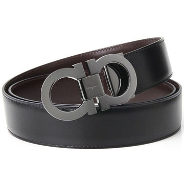 Salvatore Ferragamo Men's Reversible Dress Belt 67-1041/50 Black Brown 157100349