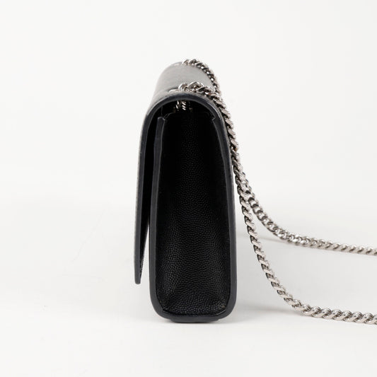 Saint Laurent Small Leather Chain Shoulder Bag Black 156721721