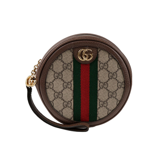 Gucci Mini GG Supreme Canvas Ophidia Pouch Ebony 156488544