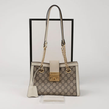 GUCCI Padlock Small GG Schultertasche Weiß 156731162