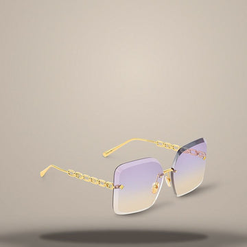 LOUIS VUITTON Schmuck Quadrat Sonnenbrille Gold Rahmen Z2162U 157105097