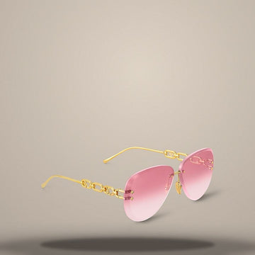 Louis Vuitton Pilot Sunglasses with Jewel Hardware Frame in Gold Z2981U 157105104