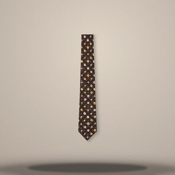 Louis Vuitton Monogram Flower Tie Brown M98054 157105212