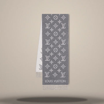 LOUIS VUITTON モノグラム シャドウ スカーフ ライト グレー M79126 157105239