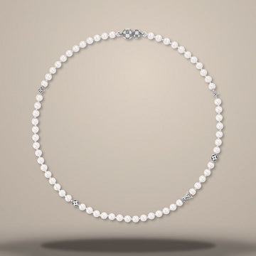 LOUIS VUITTON Monogram Slim Pearls Halskette 45,5 cm M02235 157105294
