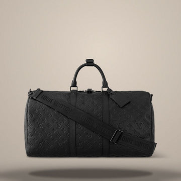 LOUIS VUITTON Keepall Bandoulière 50 Monogram Shadow Embossed Leder 157105335