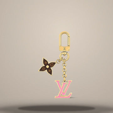 Louis Vuitton Iconic Enamel Bag Charm in Gold Metal and Pink Enamel 157105401