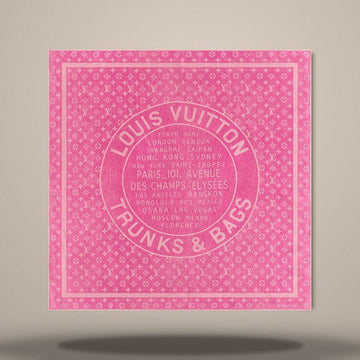 Louis Vuitton Denim Stamp Square 90 Pink M98169 157105461