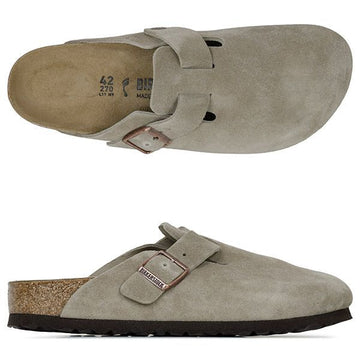 Birkenstock 26SS Taupe Boston Suede Mule BOSTON BS 060463 157116126