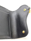 DIOR Sattel Geldbörse Schwarz Kalbsleder Zustand A 157116825 [P]
