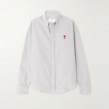 AMI Kleine Herzstreifen Shirt CO0087 039 150503426