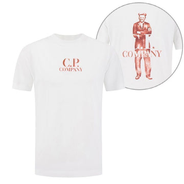 CP COMPANY CP Kompanie Logo T-Shirt Kurzarm 18CMTS141A 005100W 103 135649876