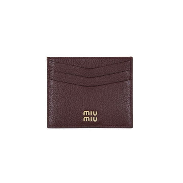 MIU MIU Kartenetui aus Kalbsleder mit goldenem Logo 5MC002 ADT7 F0007 147206347