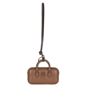 MIU MIU レザー アルカディ コニャック キーリング 11.8 cm F0046 146832469