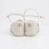 CHANEL Espadrille Sandals with CC Logo Size 38 156516150 [P]