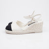 CHANEL Espadrille Sandals with CC Logo Size 38 156516150 [P]