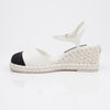 CHANEL Espadrille Sandals with CC Logo Size 38 156516150 [P]