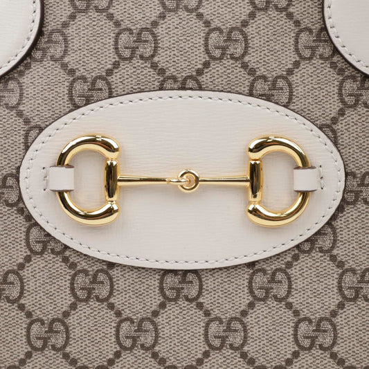 GUCCI Pferdeschlüssel 1955 Kleine Handtasche Weiß 156725129