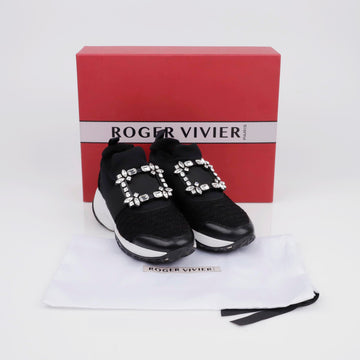ROGER VIVIER ビブランストラスバックルスニーカー ブラック 156728656